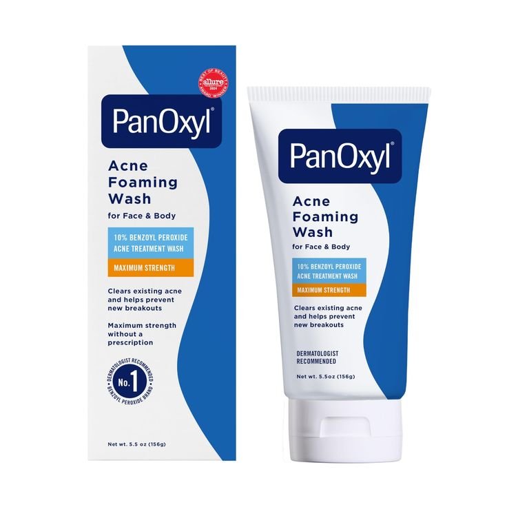 PanOxyl Acne Foaming Wash with 10% Benzoyl Peroxide Maximum Strength